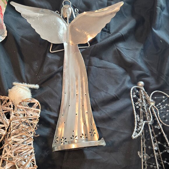 Collection of Angels for Holidays or Anytime!  SET OF THREE (Metal/Wicker/Wire) - Picture 14 of 15